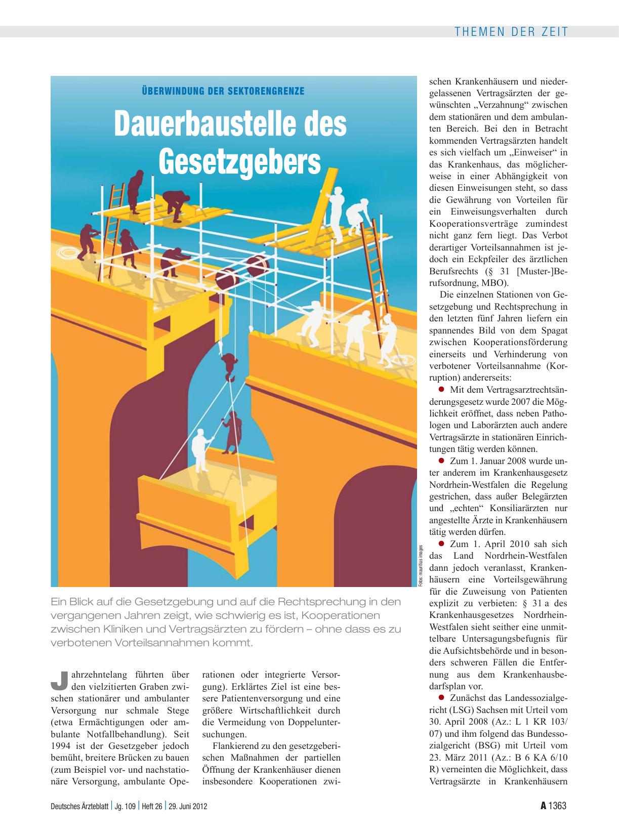 Vorschauseite 1: Überwindung der Sektorengrenze: Dauerbaustelle des Gesetzgebers