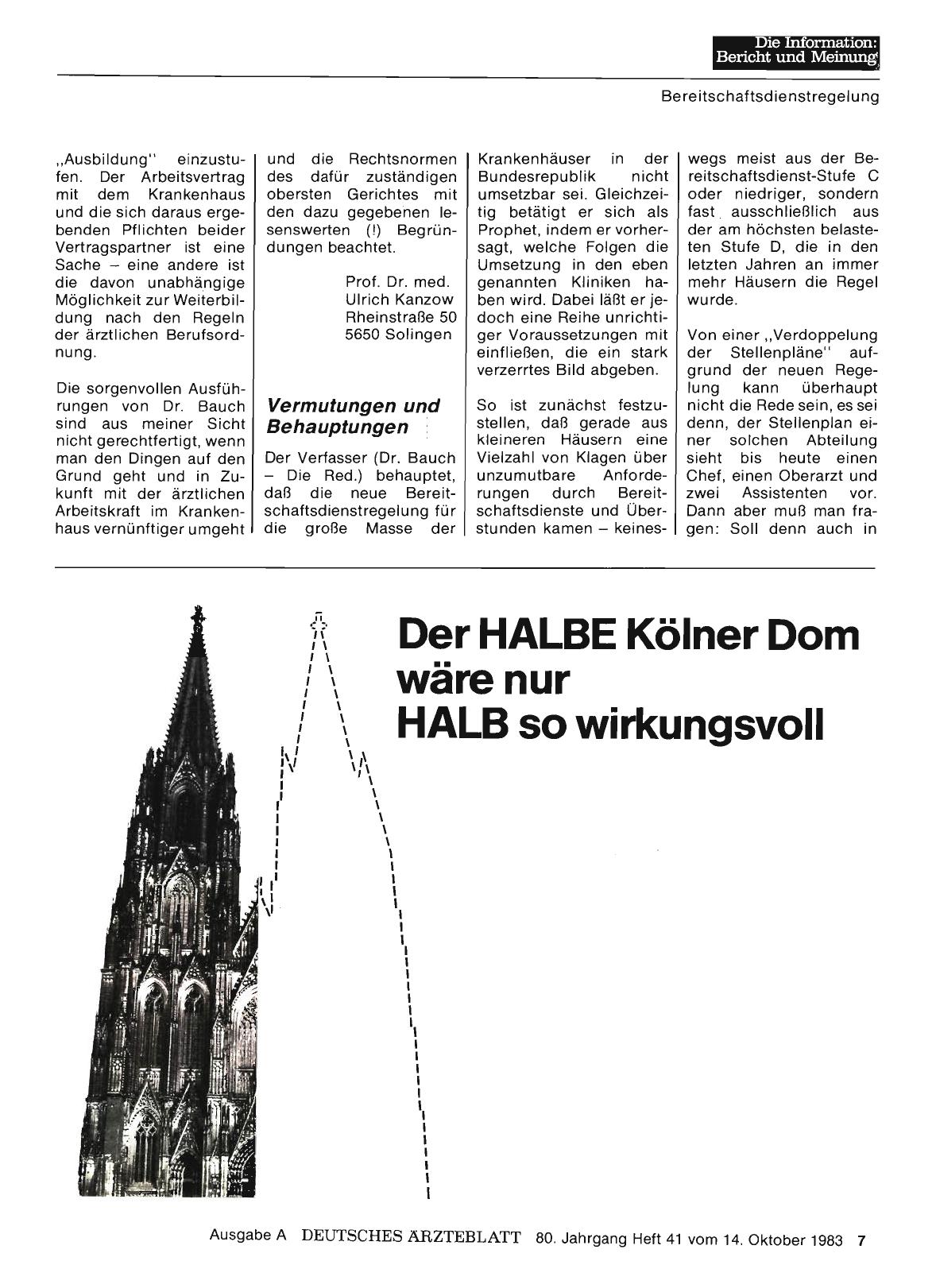 Vorschauseite 1: Neue Bereitschaftsdienstregelung — ein praxisfremdes Pauschalangebot: Vermutungen und Behauptungen