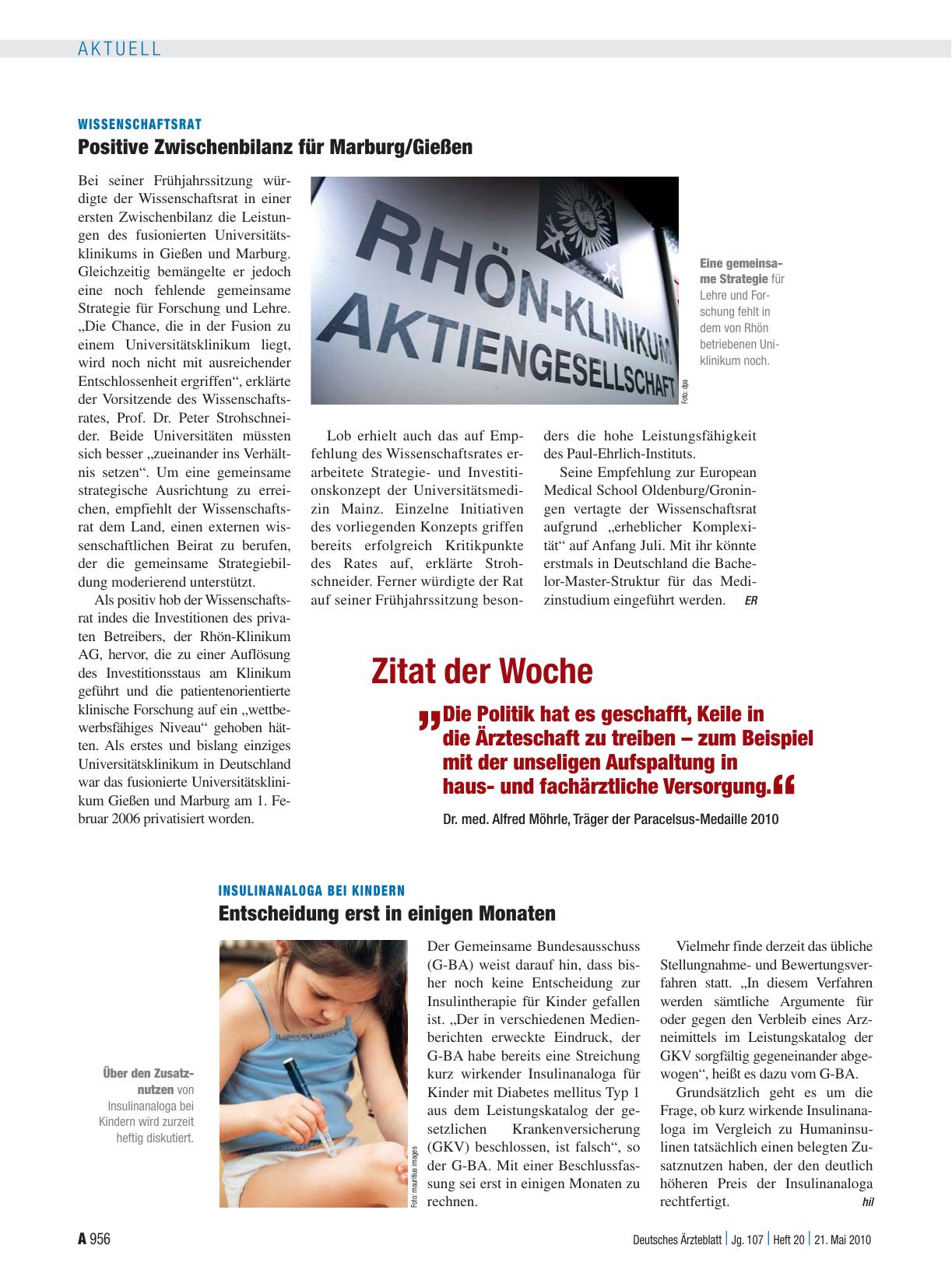 Vorschauseite 1: Zitat der Woche