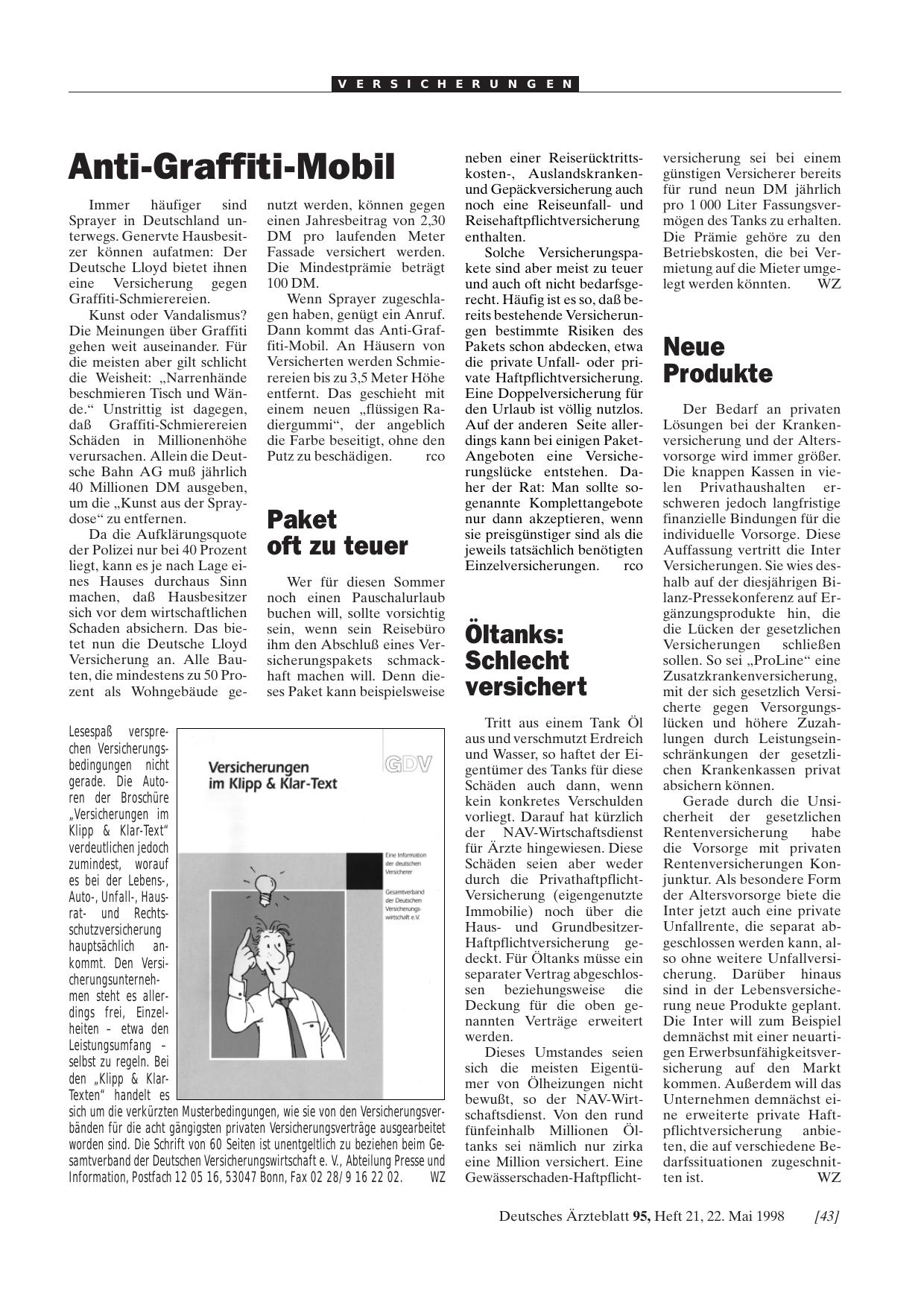 Vorschauseite 1: Versicherungen im Klipp & Klar-Text
