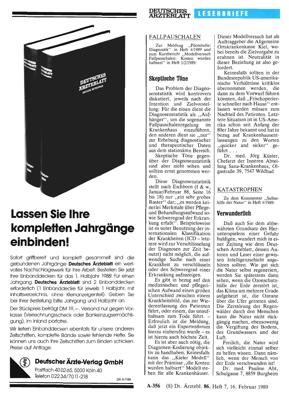 Vorschauseite 1: FALLPAUSCHALEN: Skeptische Töne