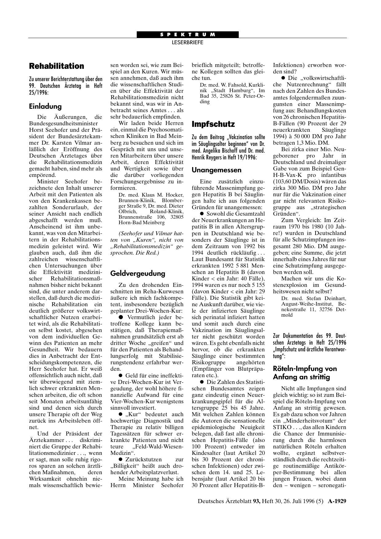 Vorschauseite 1: Impfschutz: Unangemessen