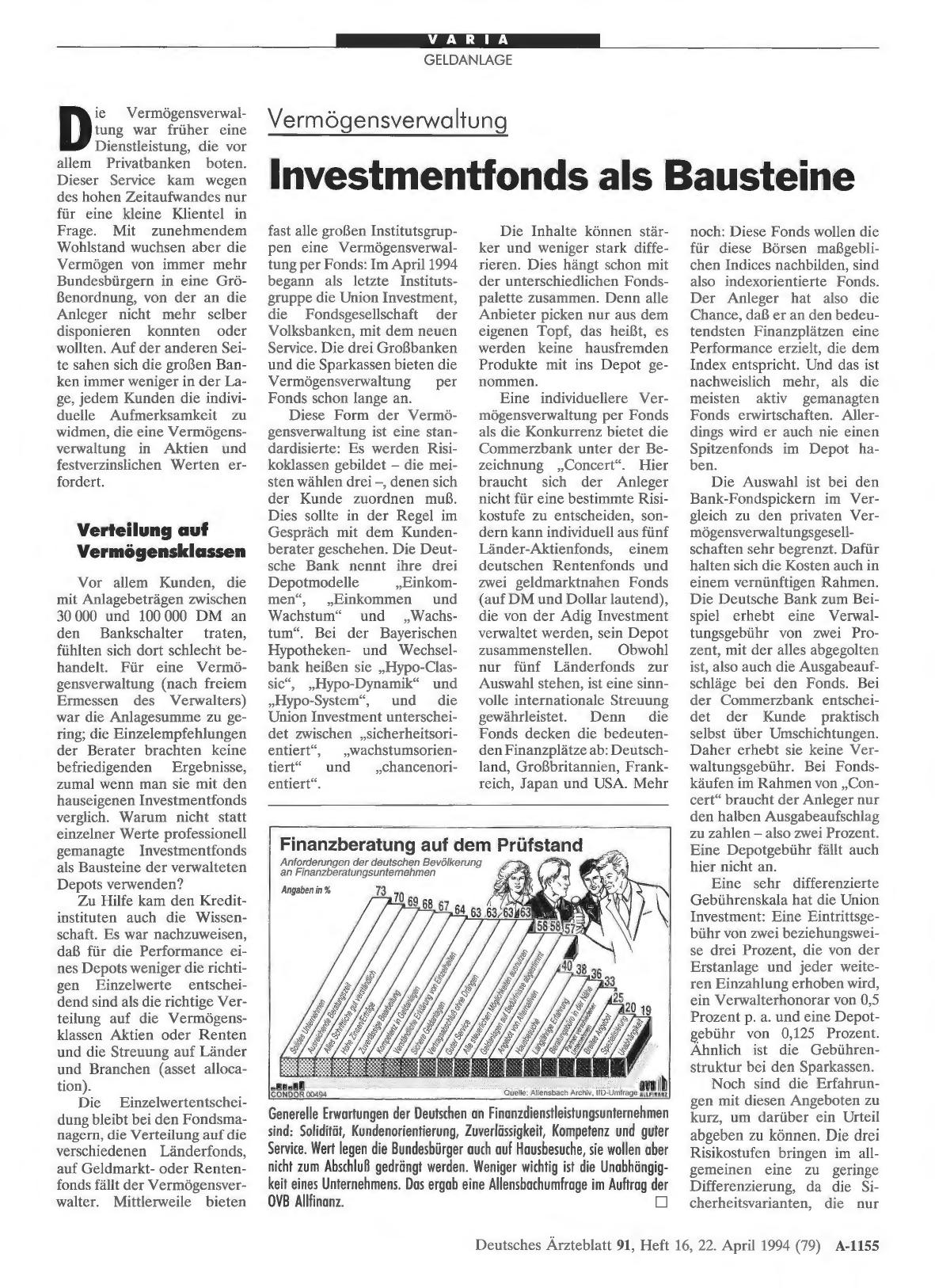 Vorschauseite 1: Vermögensverwaltung: Investmentfonds als Bausteine