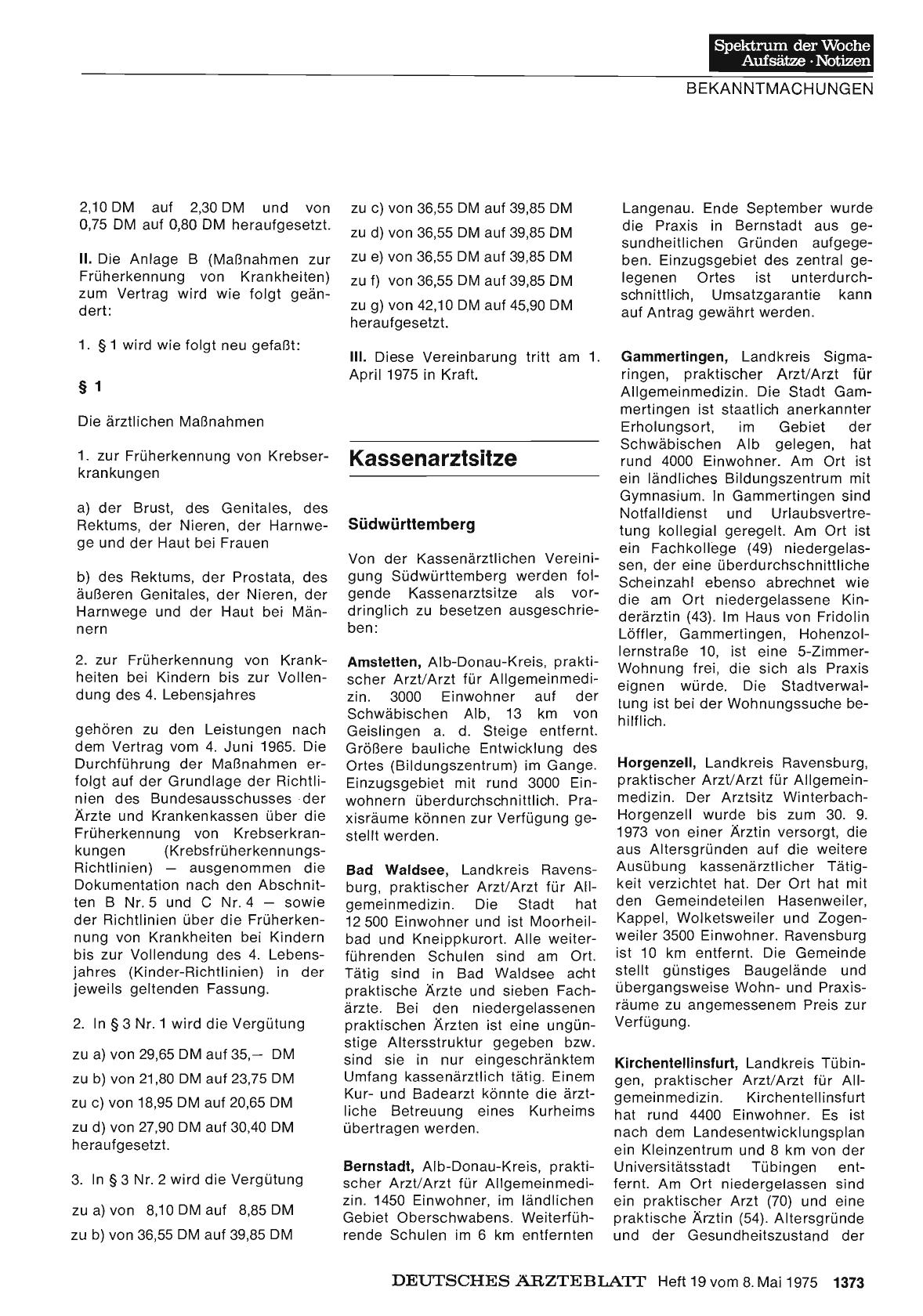 Vorschauseite 1: Kassenarztsitze