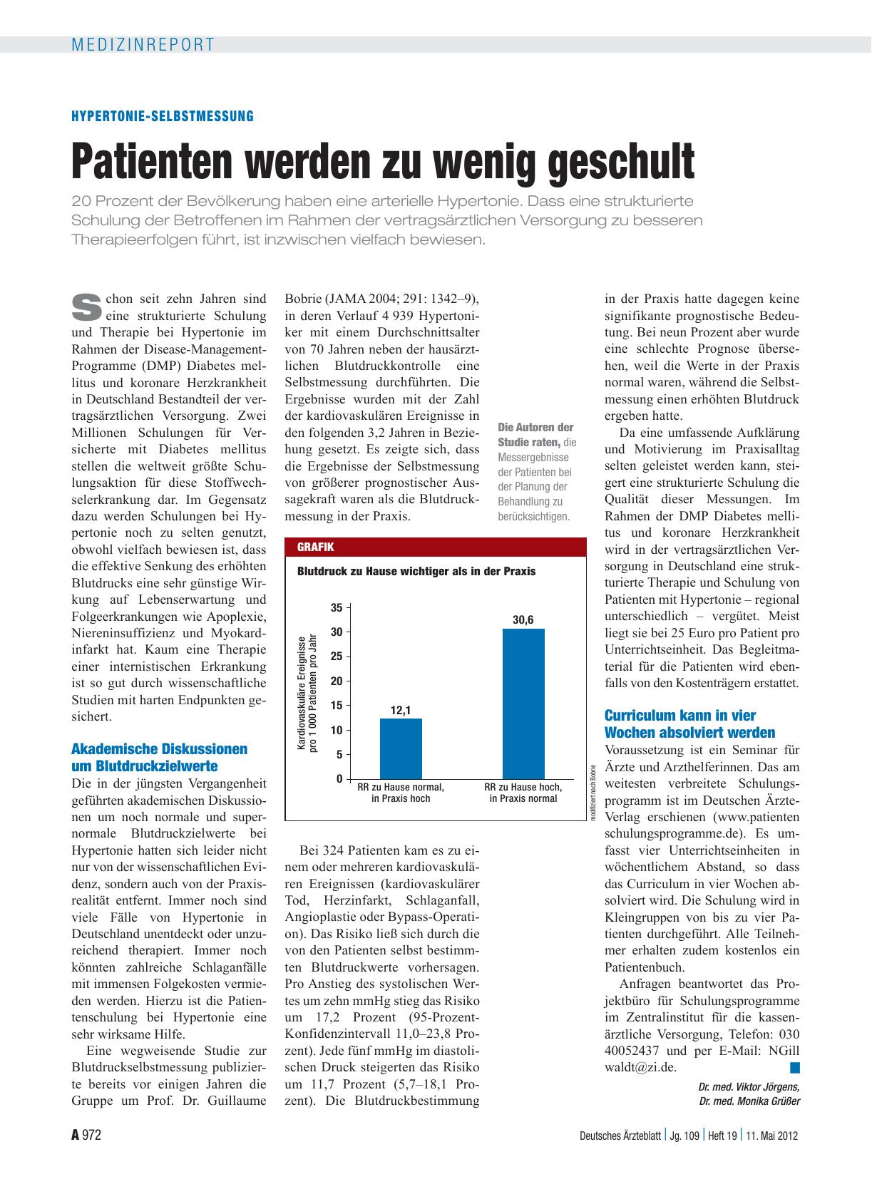Vorschauseite 1: Hypertonie-Selbstmessung: Patienten werden zu wenig geschult