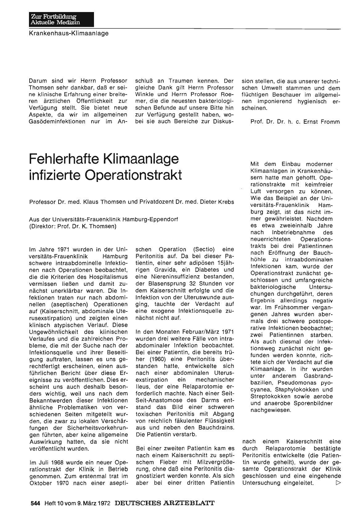 Vorschauseite 1: Fehlerhafte Klimaanlage infizierte Operationstrakt