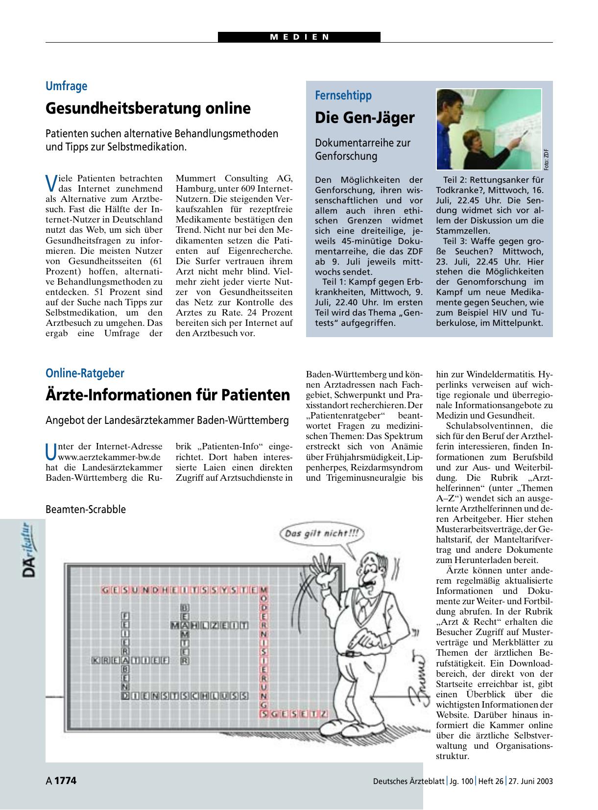 Vorschauseite 1: Fernsehtipp: Die Gen-Jäger