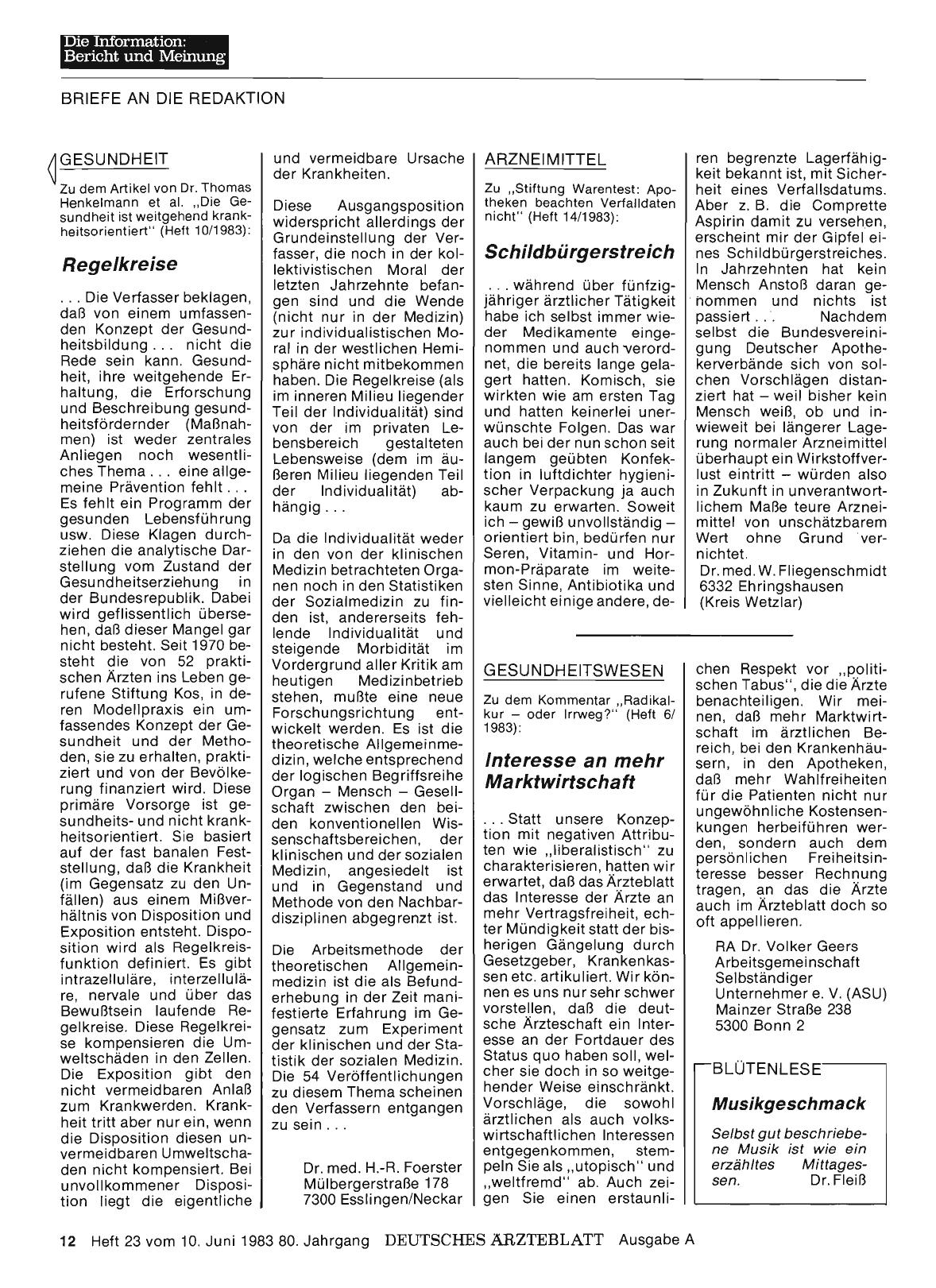 Vorschauseite 1: ARZNEIMITTEL: Schildbürgerstreich