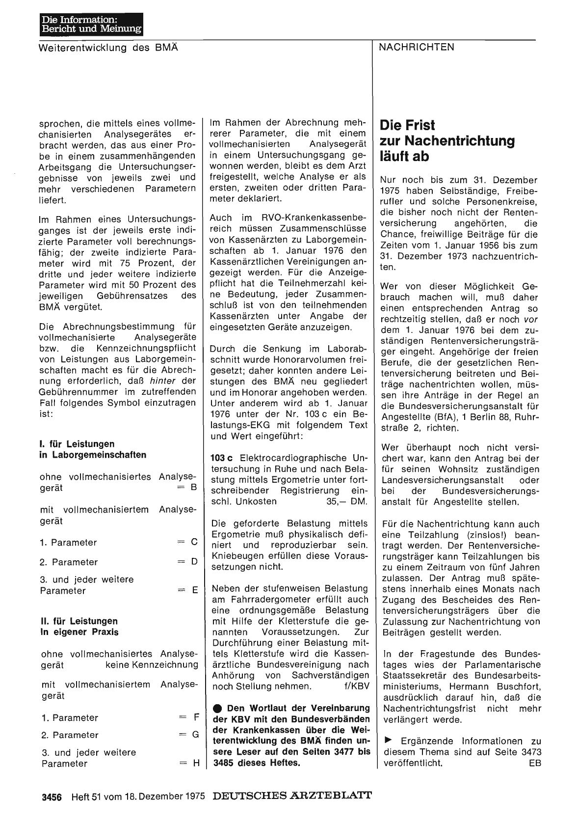 Vorschauseite 1: Die Frist zur Nachentrichtung läuft ab