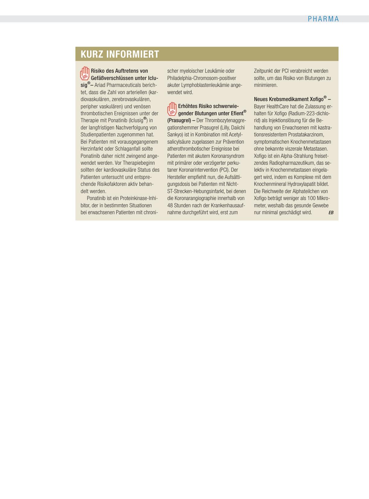 Vorschauseite 1: Kurz informiert