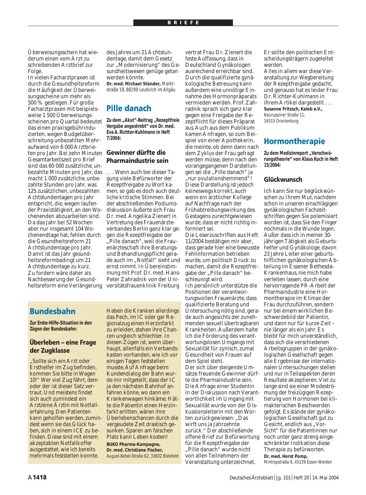 Vorschauseite 1: Hormontherapie: Glückwunsch