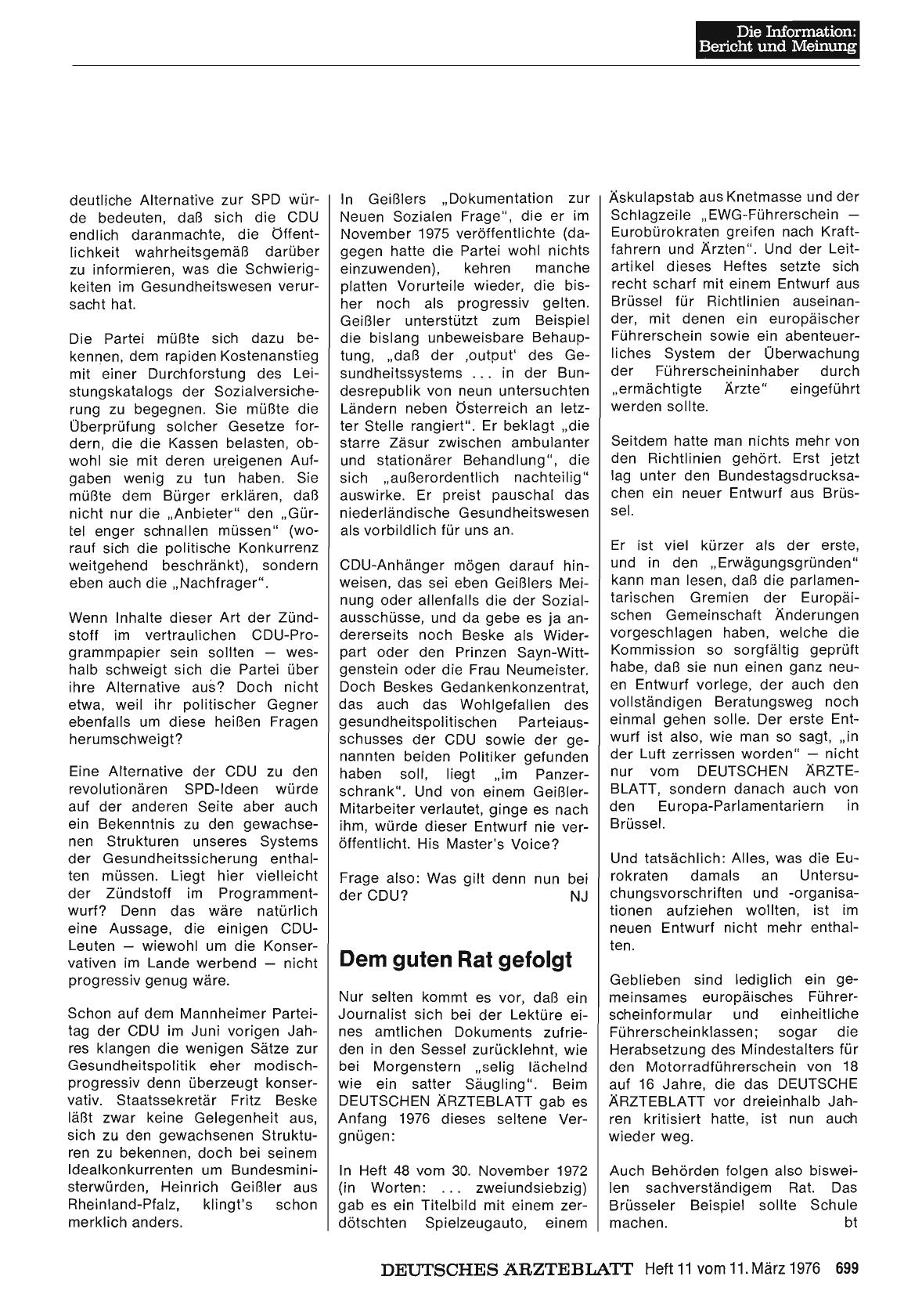 Vorschauseite 1: Dem guten Rat gefolgt