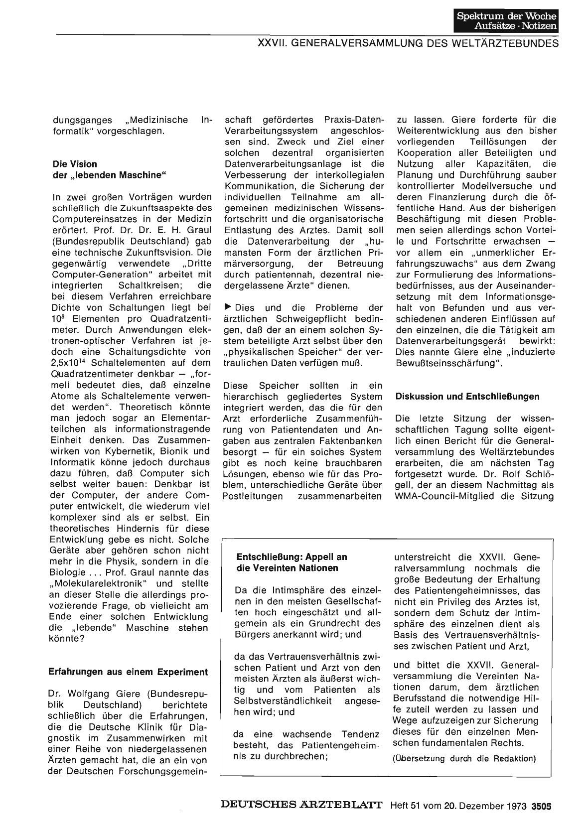 Vorschauseite 1: Entschließung: Appell an die Vereinten Nationen