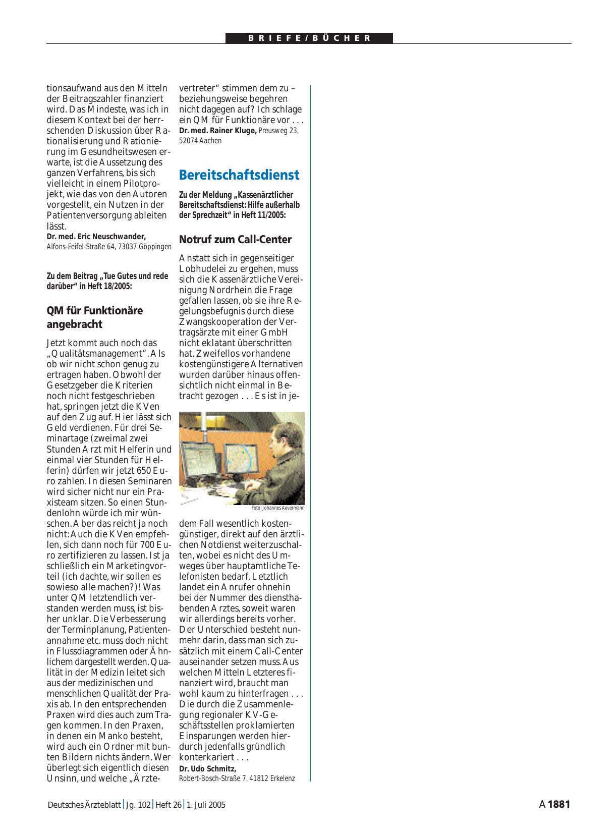 Vorschauseite 1: Qualitätssicherung: QM für Funktionäre angebracht