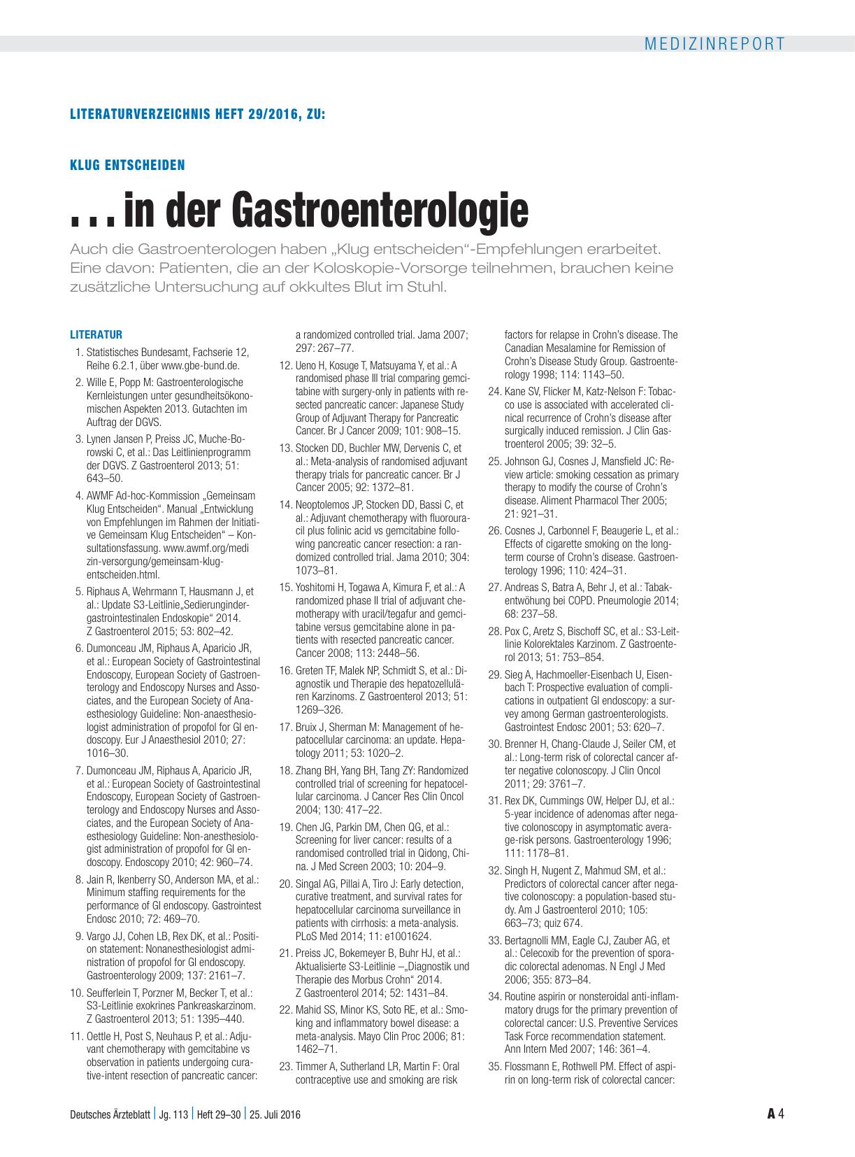 Vorschauseite 4: Klug entscheiden: . . . in der Gastroenterologie