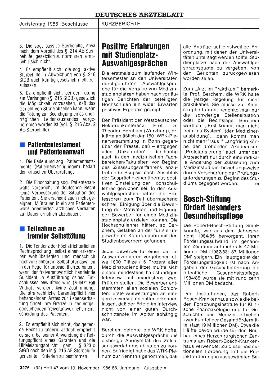 Vorschauseite 1: Positive Erfahrungen mit Studienplatz-Auswahlgesprächen