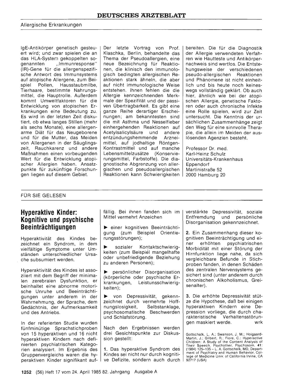 Vorschauseite 1: Hyperaktive Kinder: Kognitive und psychische Beeinträchtigungen