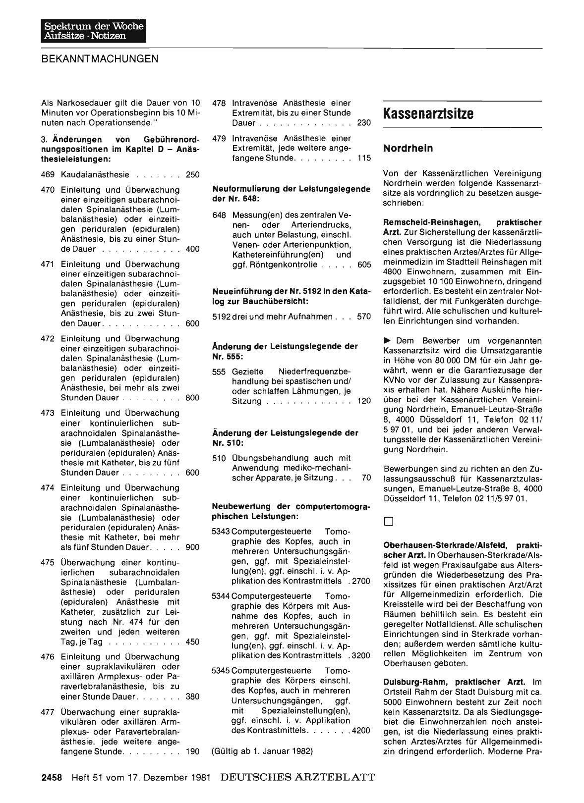 Vorschauseite 1: Kassenarztsitze