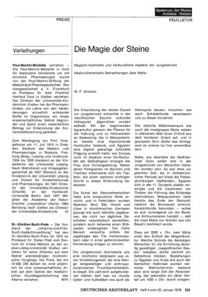 Vorschauseite 1: Verleihungen