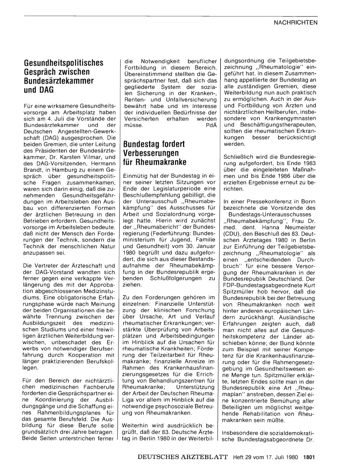 Vorschauseite 1: Bundestag fordert Verbesserungen für Rheumakranke