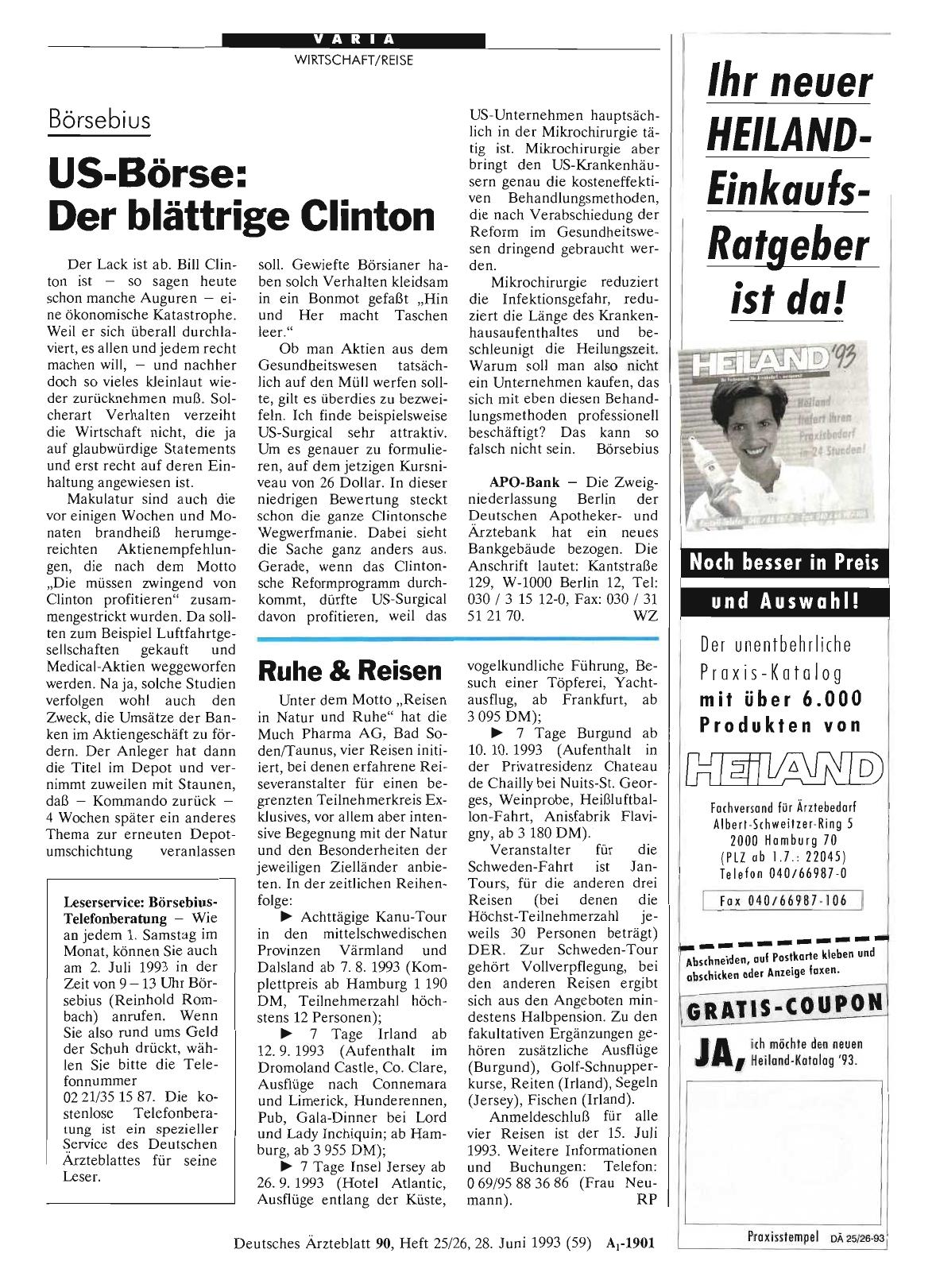 Vorschauseite 1: Börsebius US-Börse: Der blättrige Clinton