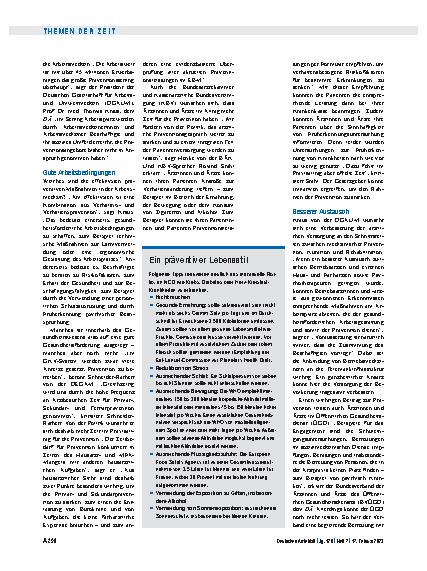 Vorschauseite 3: Prävention: Vorbeugen statt heilen