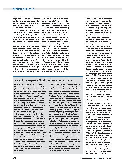Vorschauseite 5: Prävention: Vorbeugen statt heilen