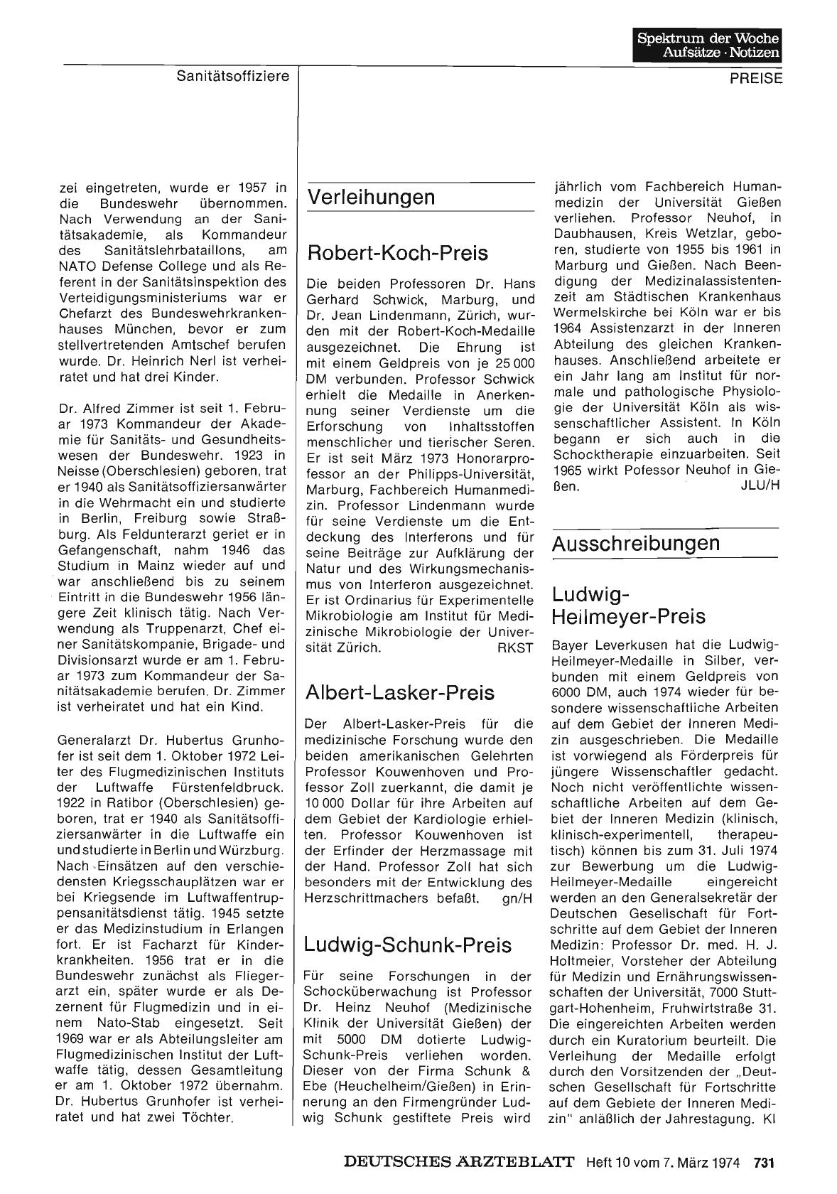 Vorschauseite 1: Verleihungen