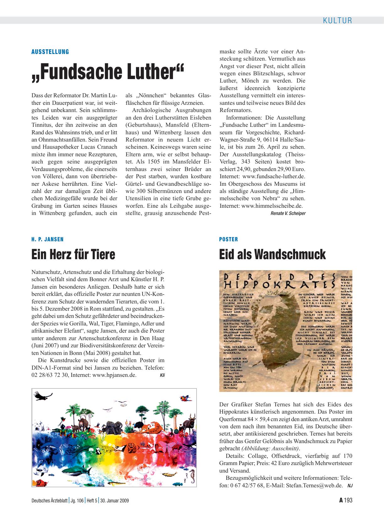 Vorschauseite 1: H. P. Jansen: Ein Herz für Tiere
