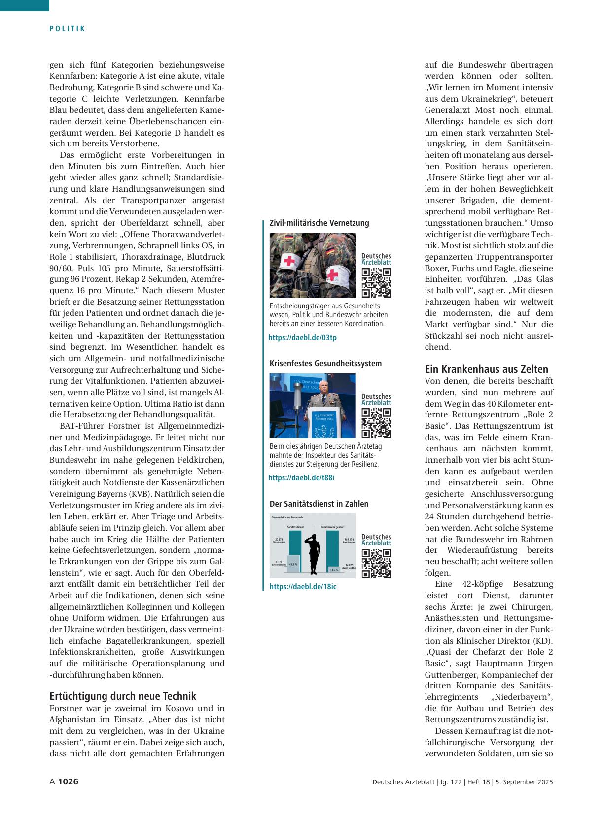 Vorschauseite 5: Sanitätsdienst: Neue Technik für alte Szenarien