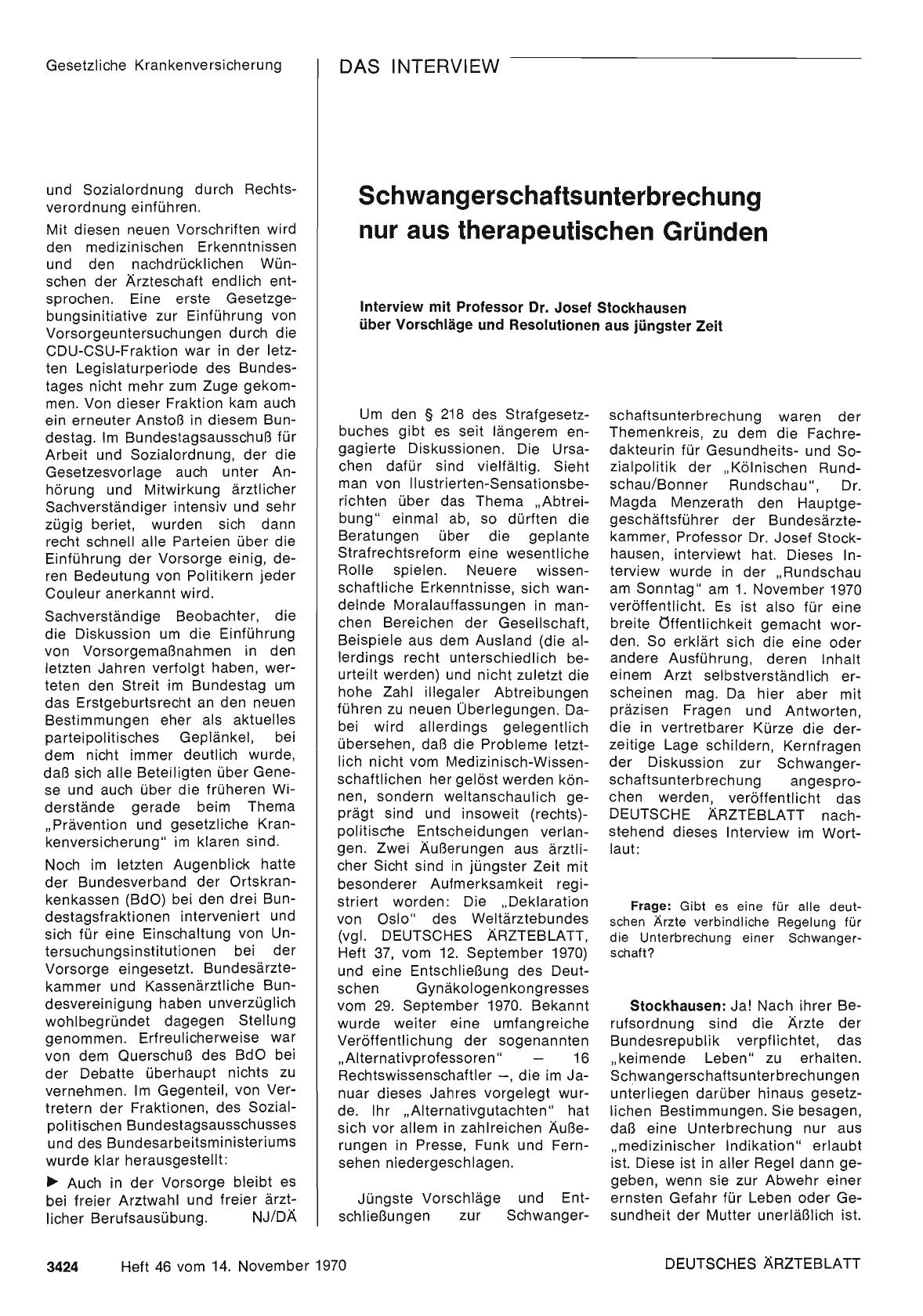 Vorschauseite 1: Schwangerschaftsunterbrechung nur aus therapeutischen Gründen
