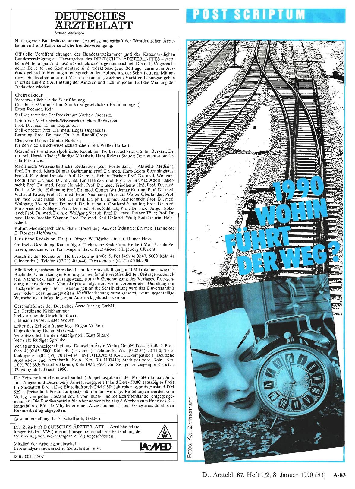 Vorschauseite 1: 1990 Wohin führt der Weg?