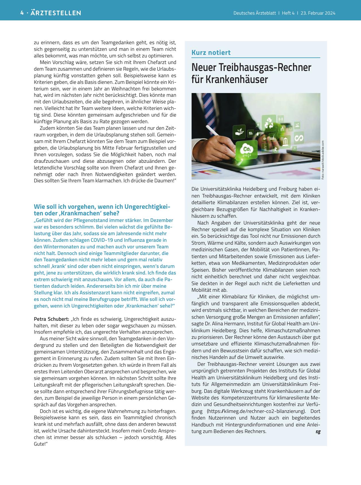 Vorschauseite 1: Corrected: Neuer Treibhausgas-Rechner für Krankenhäuser