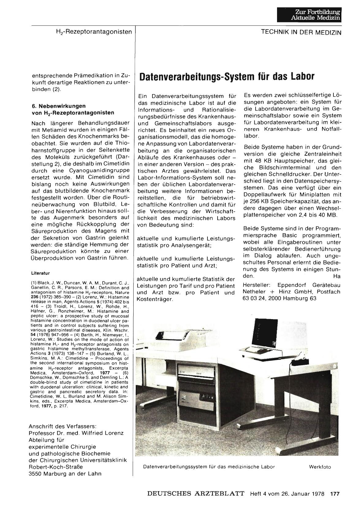 Vorschauseite 1: Datenverarbeitungs-System für das Labor