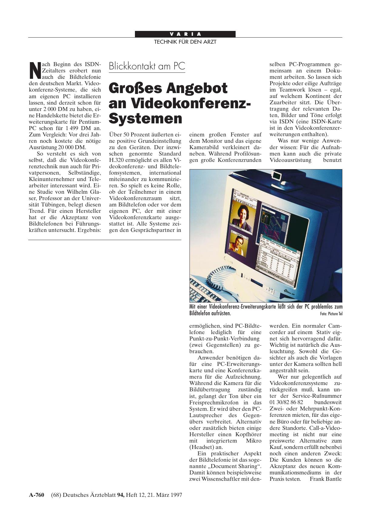 Vorschauseite 1: Blickkontakt am PC: Großes Angebot an Videokonferenz-Systemen