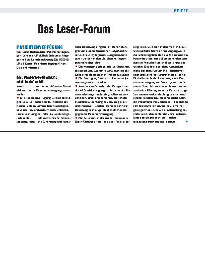 Vorschauseite 1: Patientenverfügung: Mit Vorsorgevollmacht immer sinnvoll