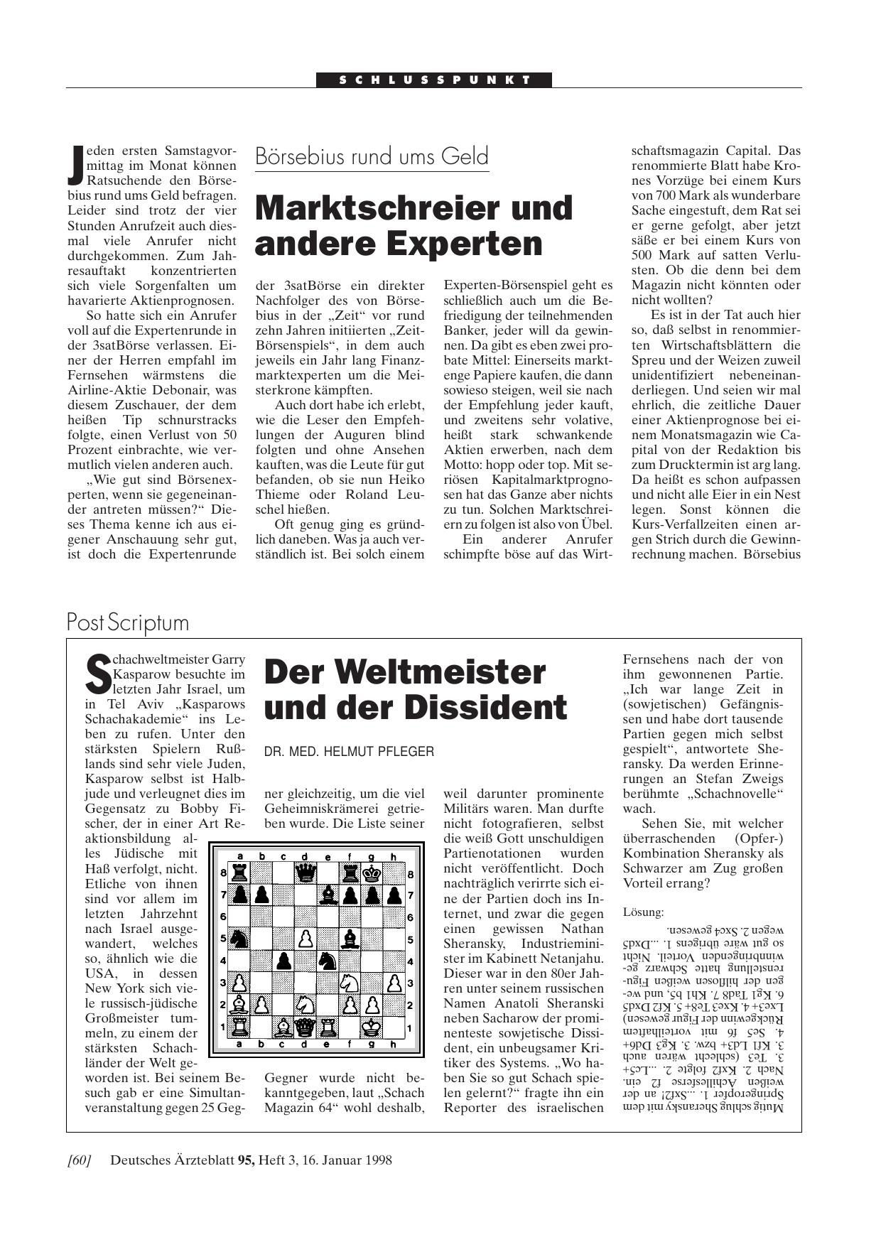 Vorschauseite 1: Börsebius rund ums Geld: Marktschreier und andere Experten