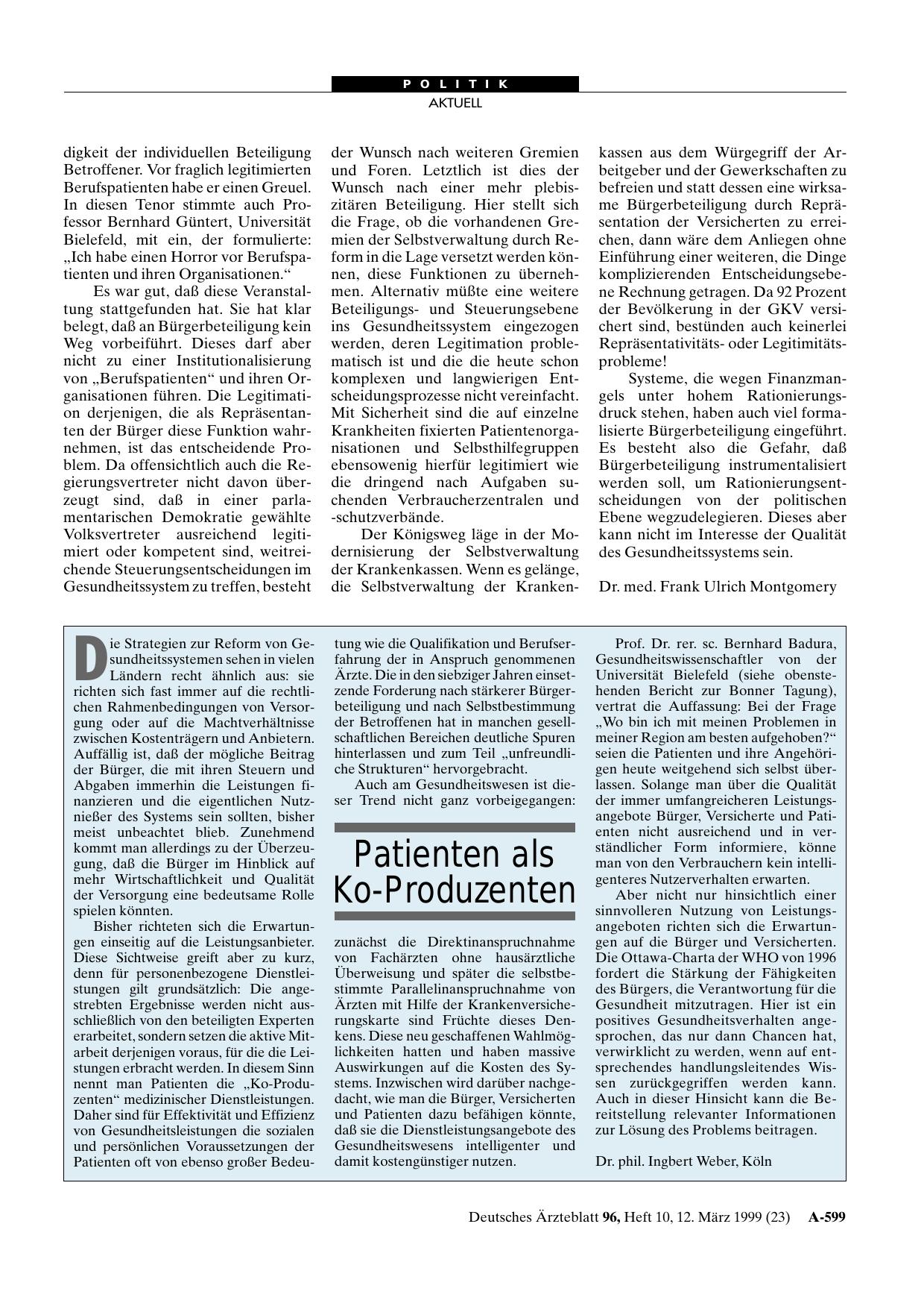 Vorschauseite 1: Patienten als Ko-Produzenten