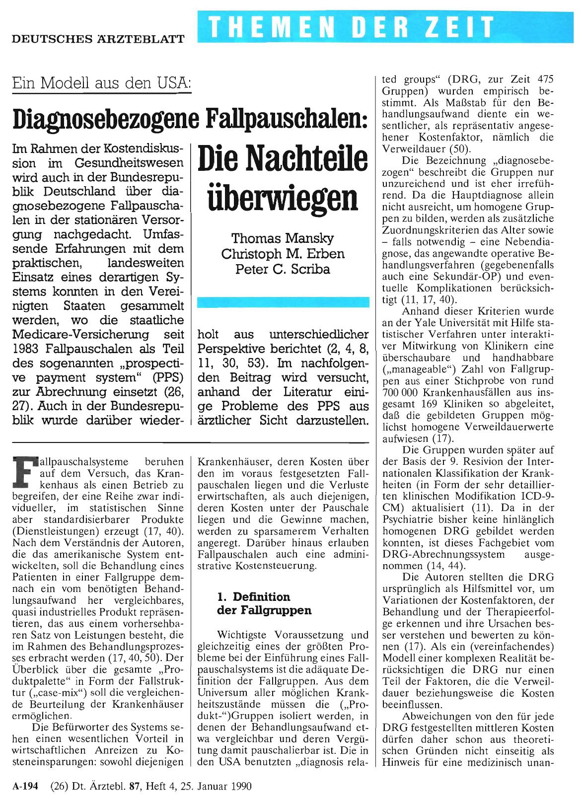 Vorschauseite 1: Ein Modell aus den USA: Diagnosebezogene Fallpauschalen: Die Nachteile überwiegen