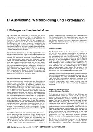 Vorschauseite 1: D. Ausbildung, Weiterbildung und Fortbildung