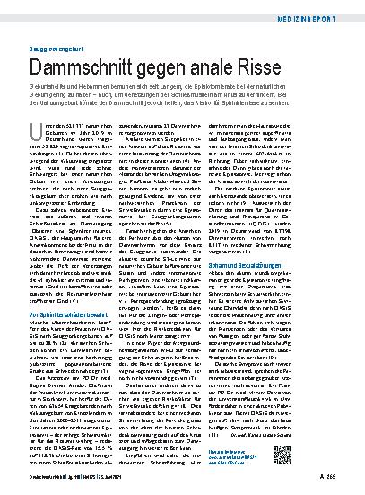 Vorschauseite 1: Saugglockengeburt: Dammschnitt gegen anale Risse