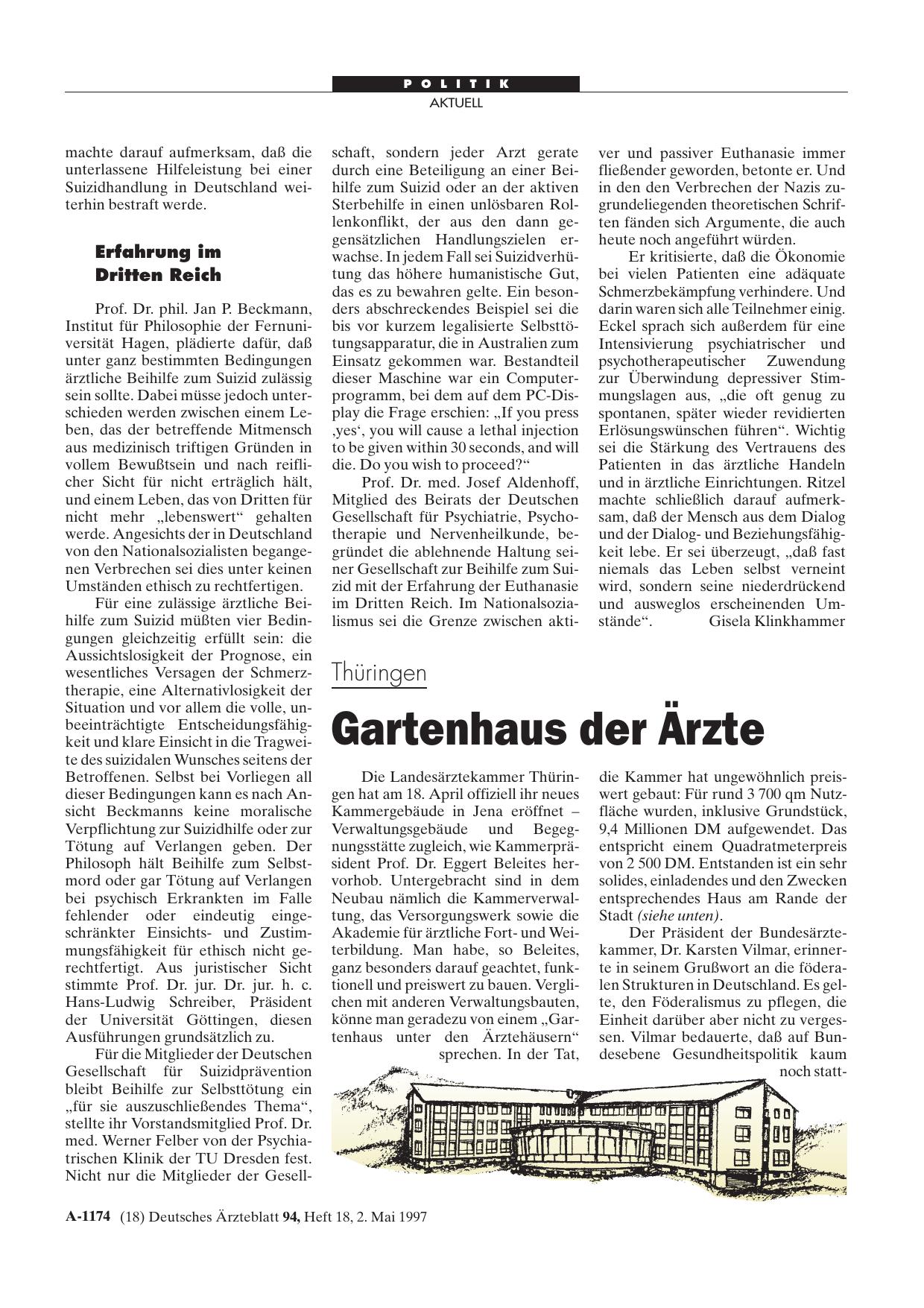 Vorschauseite 1: Thüringen: Gartenhaus der Ärzte