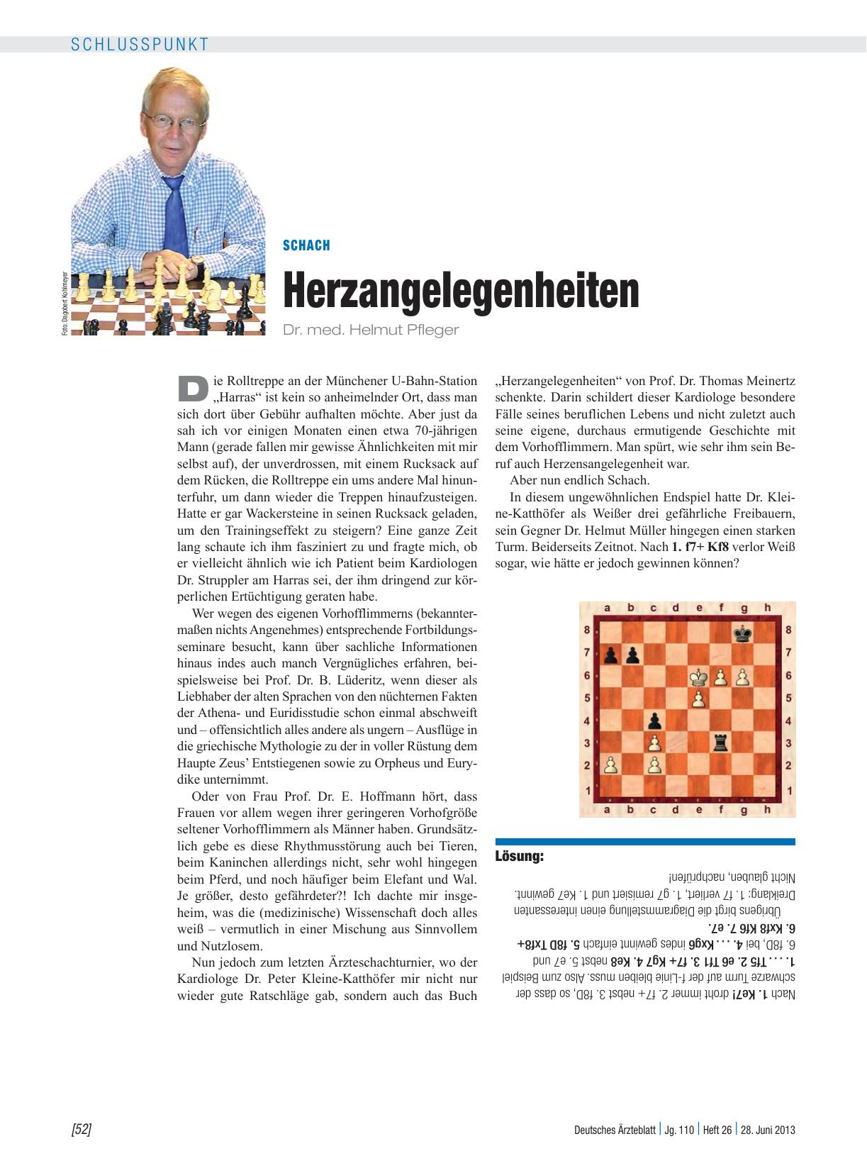 Vorschauseite 1: Schach: Herzangelegenheiten