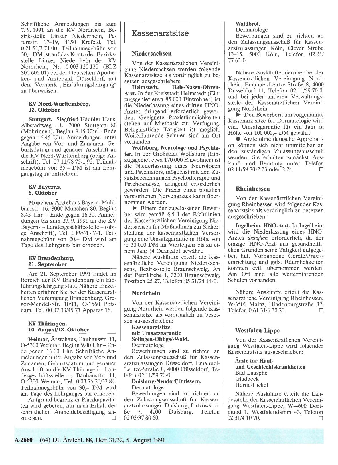 Vorschauseite 1: Kassenarztsitze