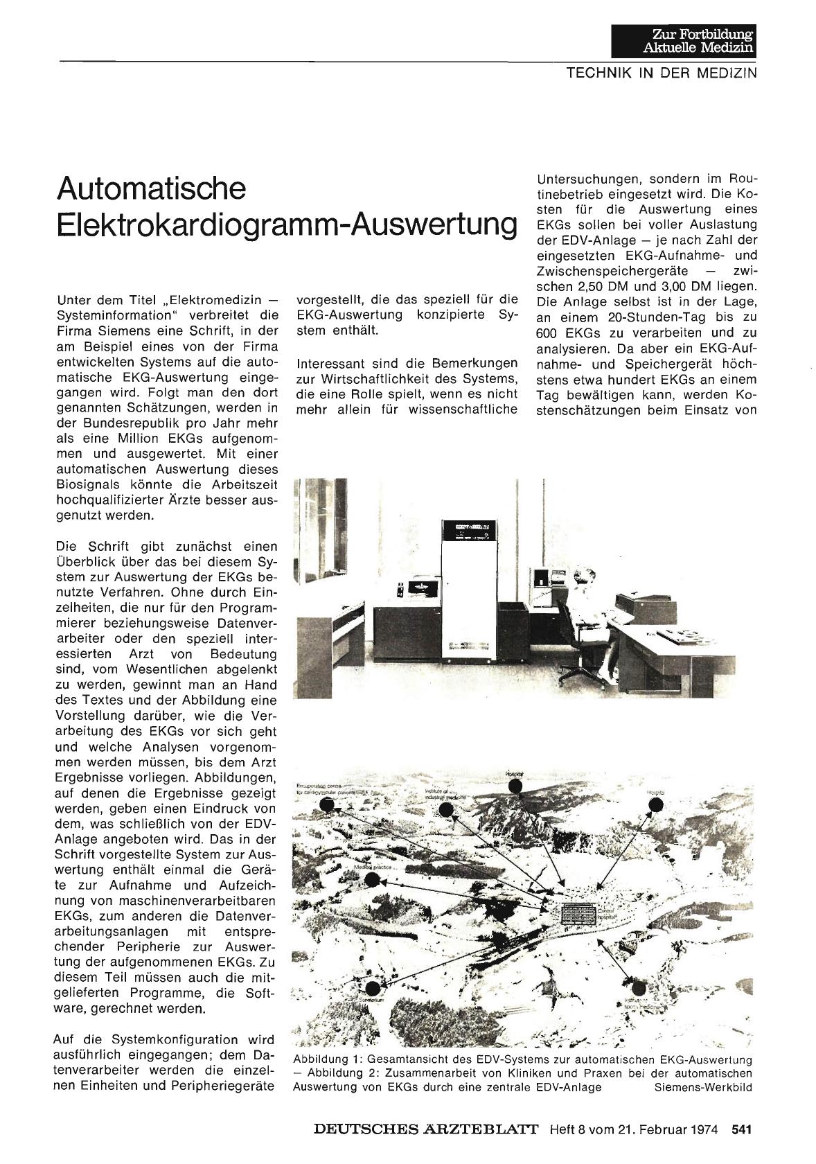 Vorschauseite 1: Automatische Elektrokardiogramm-Auswertung