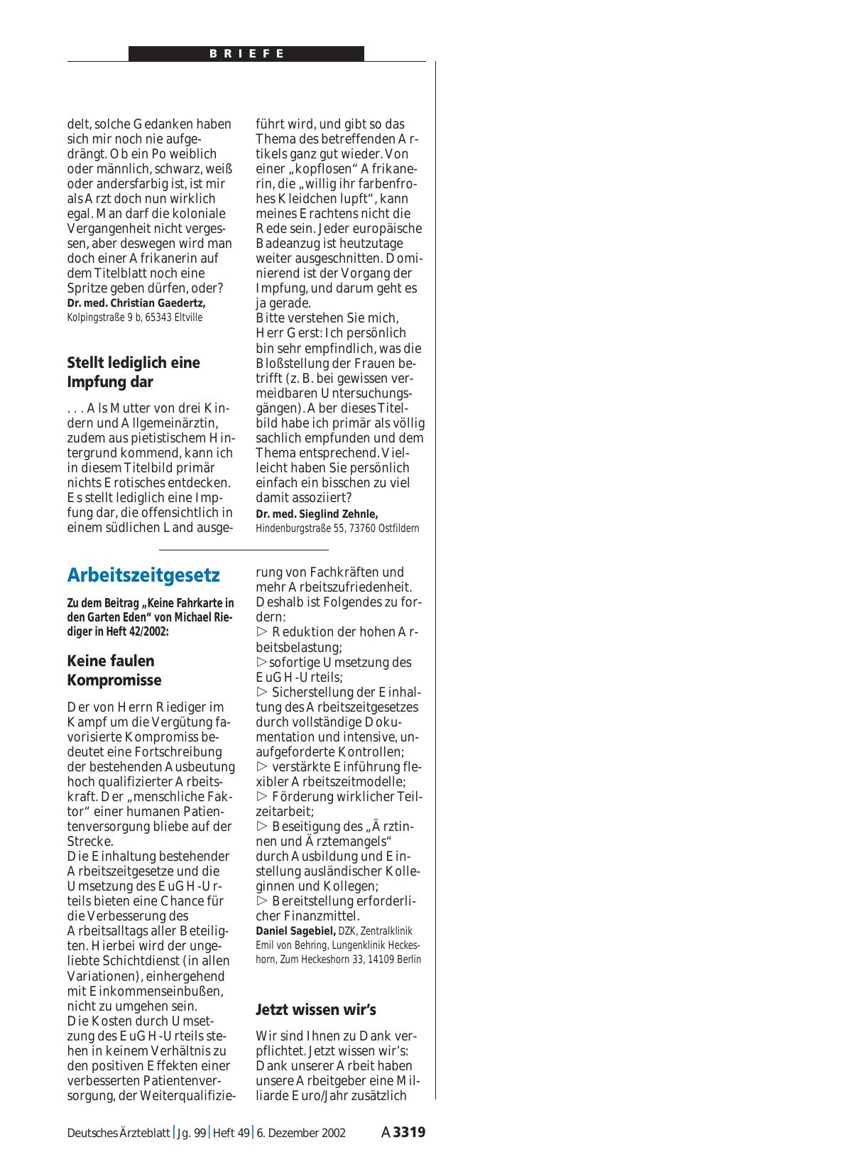 Vorschauseite 1: Arbeitszeitgesetz: Jetzt wissen wir’s