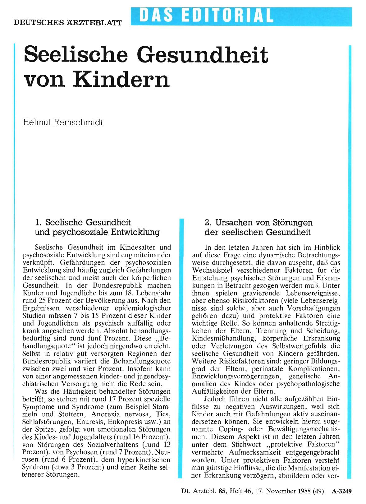 Vorschauseite 1: Seelische Gesundheit von Kindern