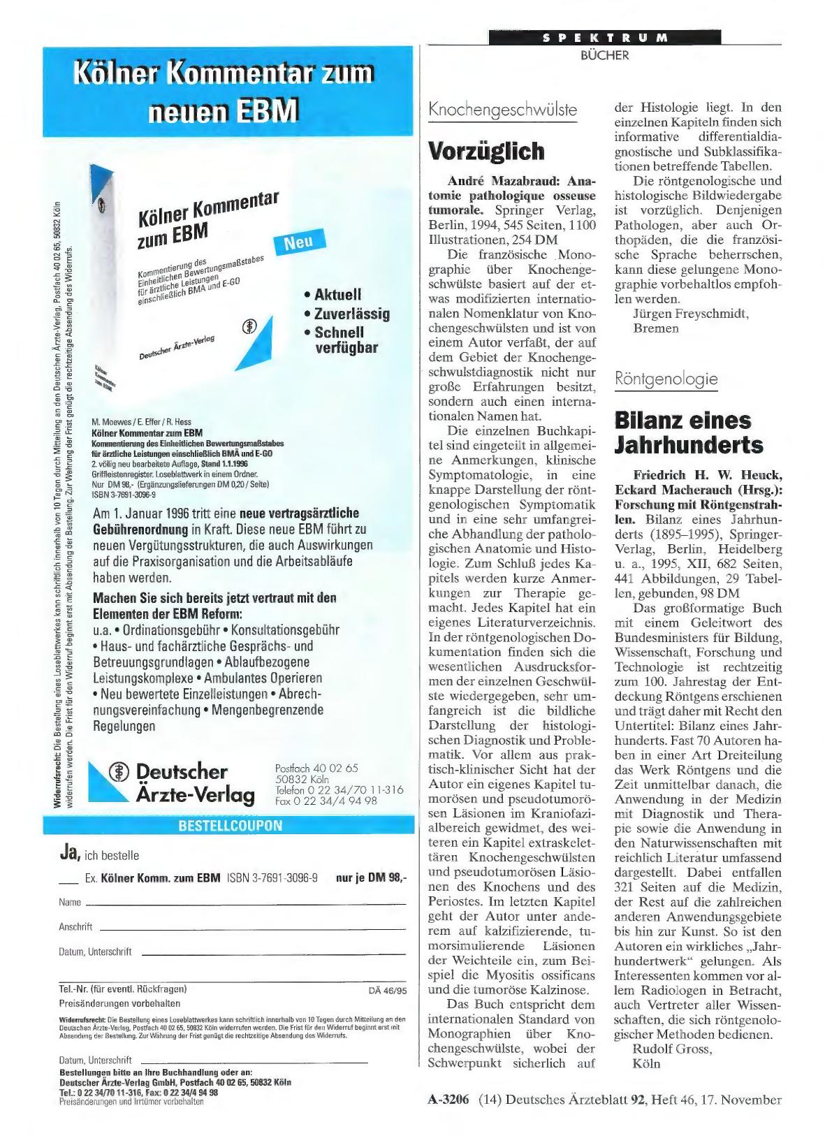 Vorschauseite 1: Knochengeschwülste: Vorzüglich