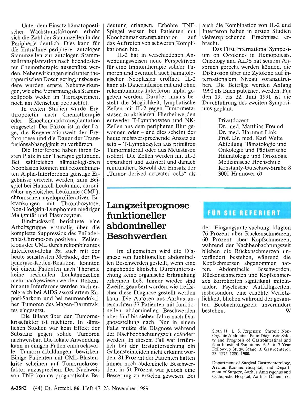 Vorschauseite 1: Langzeitprognose funktioneller abdomineller Beschwerden