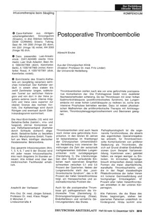 Vorschauseite 1: Postoperative Thromboembolie